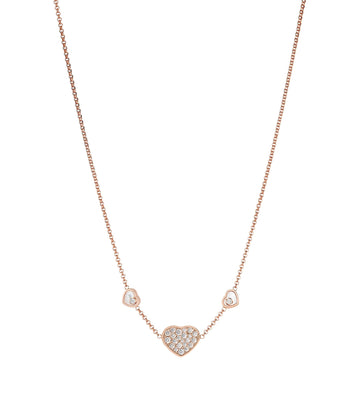 Happy Heart Necklace 3 Motifs Diamond