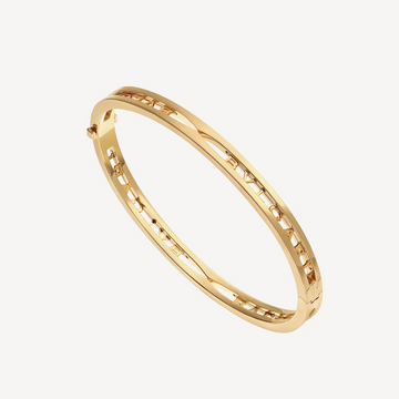 Zero 1 Spiral Logo Gold Bracelet