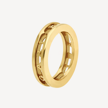 Zero 1 One-Band With Openwork Logo Spiral Ring