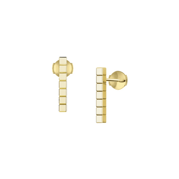 Ice Cube Gold Earrings