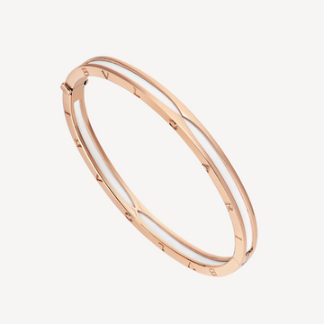 Zero 1 Pink Gold With White Ceramic Bracelet
