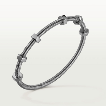 Nuts And Bolts Non-Rhodiumized Silver Bracelet