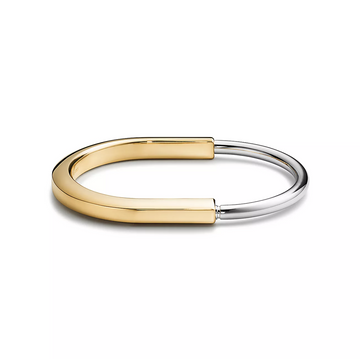Lock Bracelet Yellow And White Gold