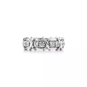 Sixteen Stone Silver Ring