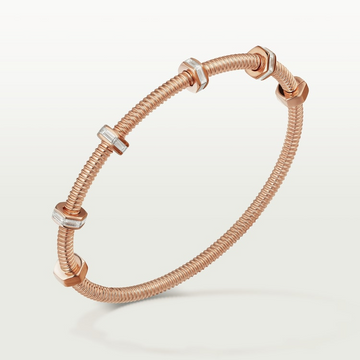 Nuts And Bolts Pink Gold Diamond Bracelet