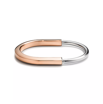 Lock Bracelet Rose And White Gold