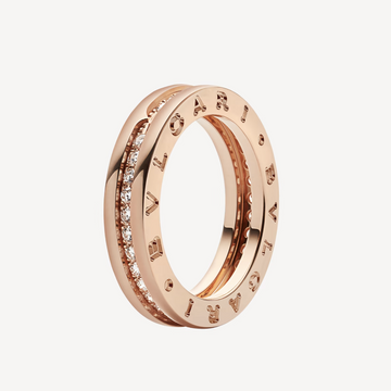 Zero 1 One-Band Paved Diamonds On The Spiral Ring