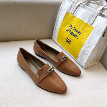Hm Pegase Ballerina Flats Brown Leather 546204