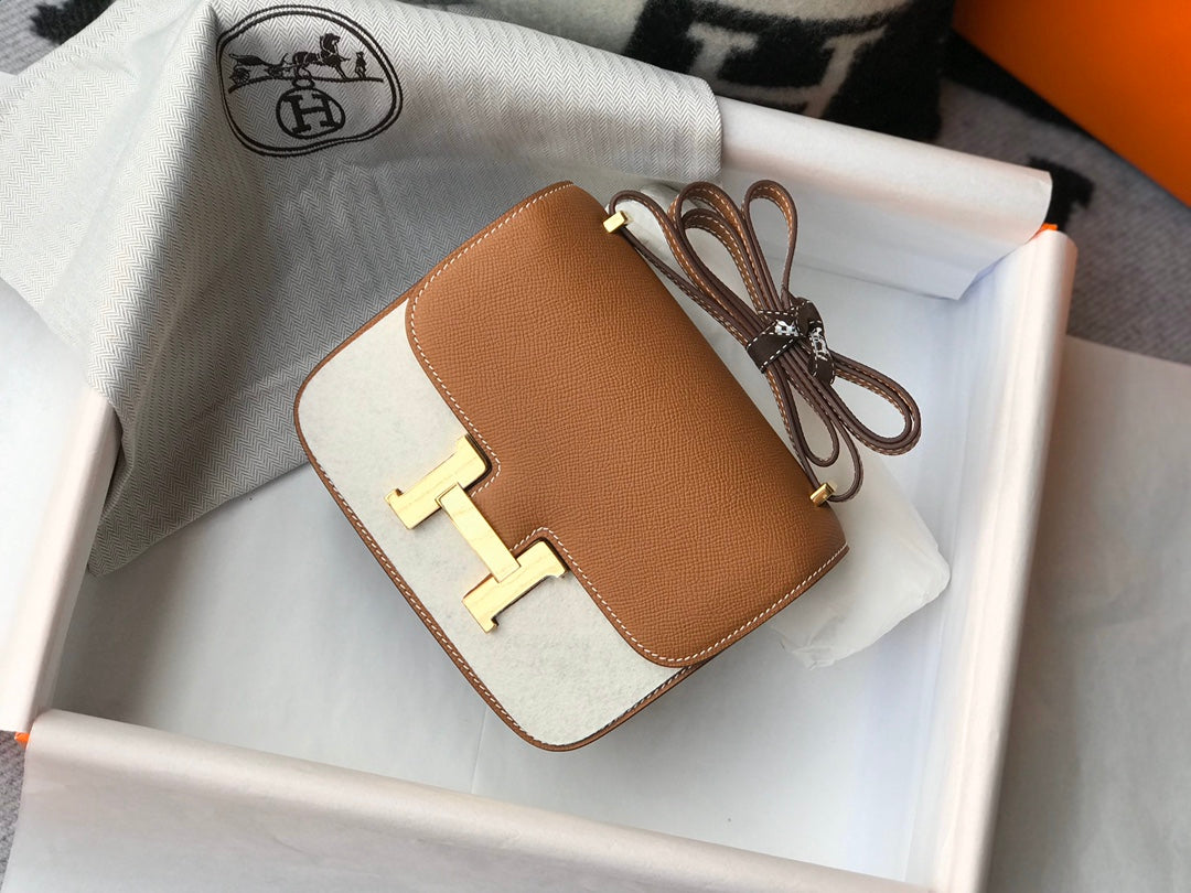Constance 18 Tan Epsom Gold Hardware