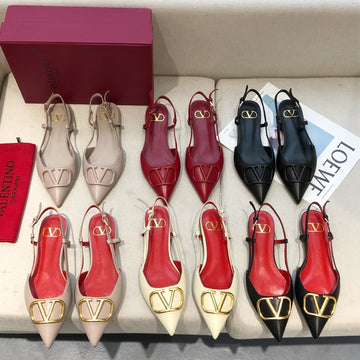 Valentino Slingback Flats Sheepskin