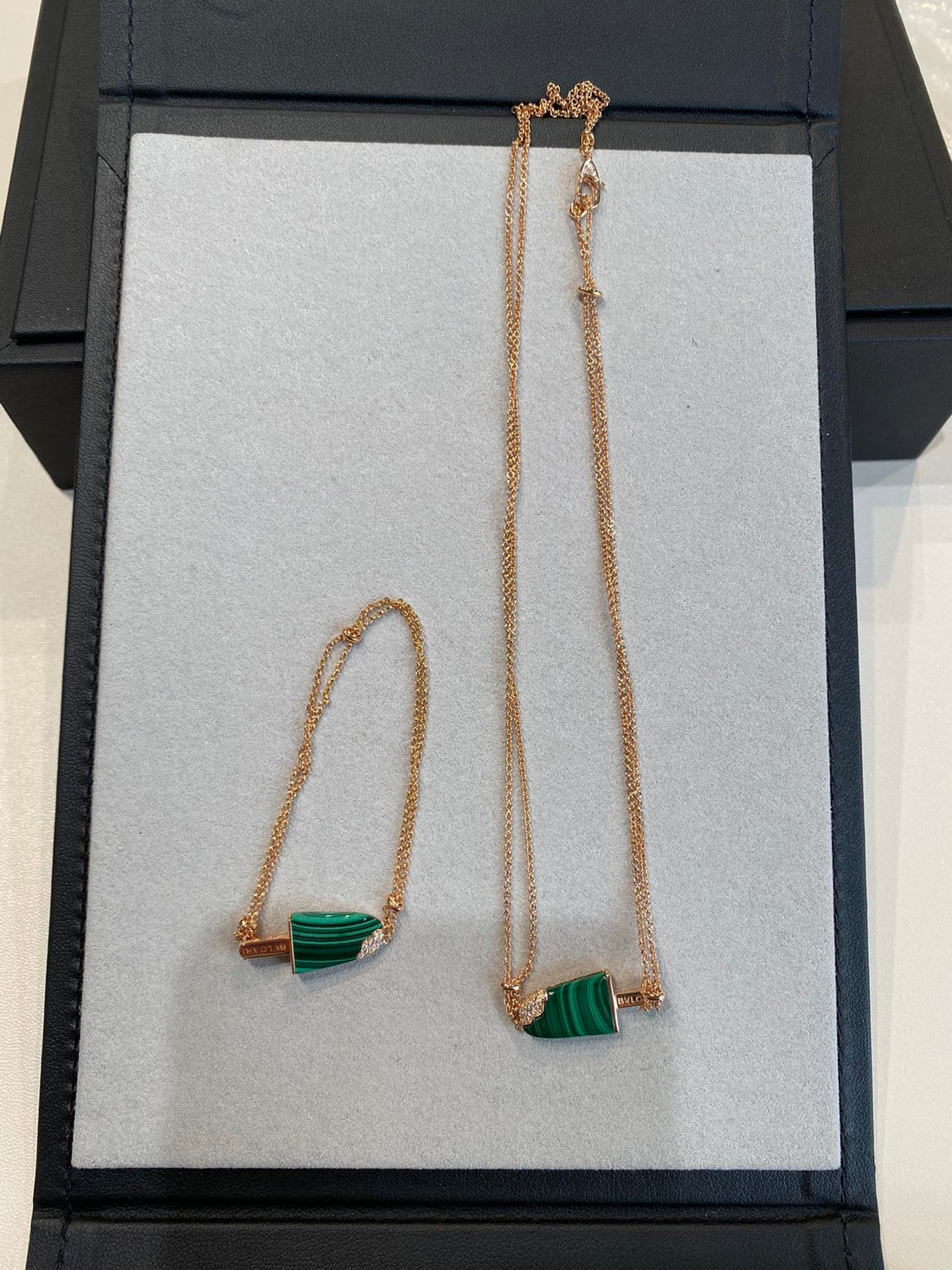 Bvl Ice Cream Bar Malachite Bracelet