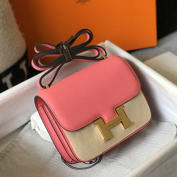 Constance 18 Dark Pink Epsom Gold Hardware