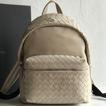 Small Intrecciato 41 Backpack In Beige Calfskin