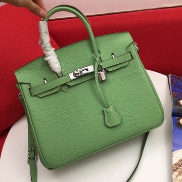HM Birkin 30 Cm Bag Fern Calfskin Silver Hardware