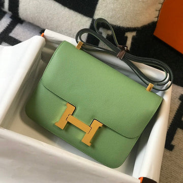 Constance 24 Green Epsom Leather Gold Hardware