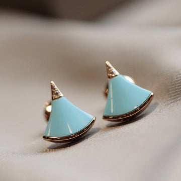 Divas Dream Earrings Turquoise Pink Gold