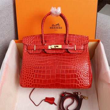 HM Birkin Bag 30 Candy Crocodile Embossed Calfskin