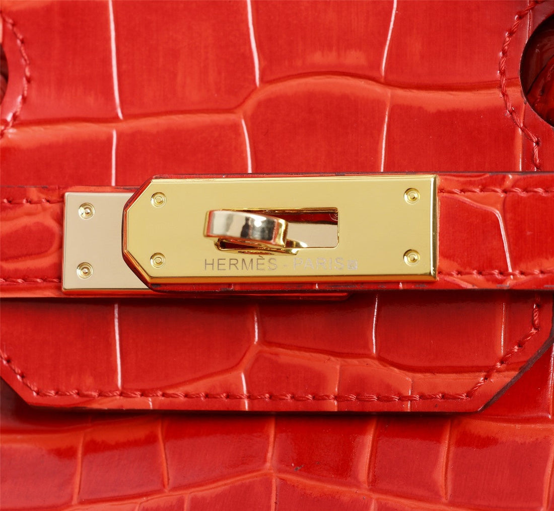 HM Birkin Bag 35 Motif Crocodile Embossed Calfskin
