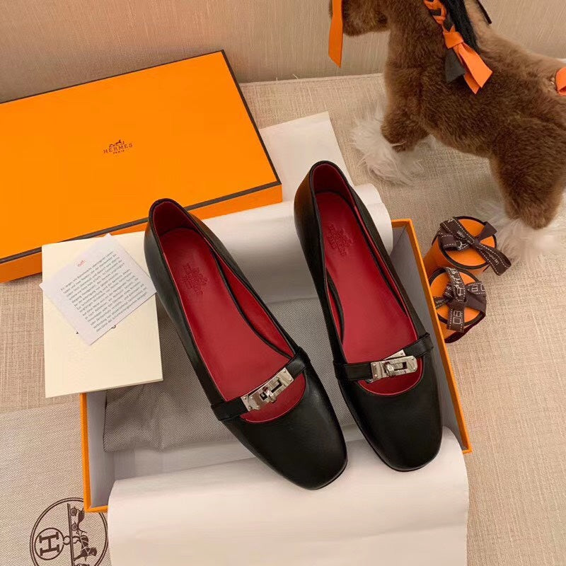 Hm Liberty Ballet Flats Black Sheepskin 679996