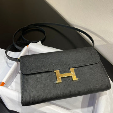 Constance To Go 20.5 Black Epsom Gold Hardware