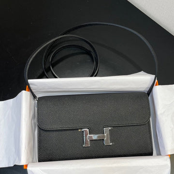 Constance To Go 20.5 Black Epsom Silver Hardware