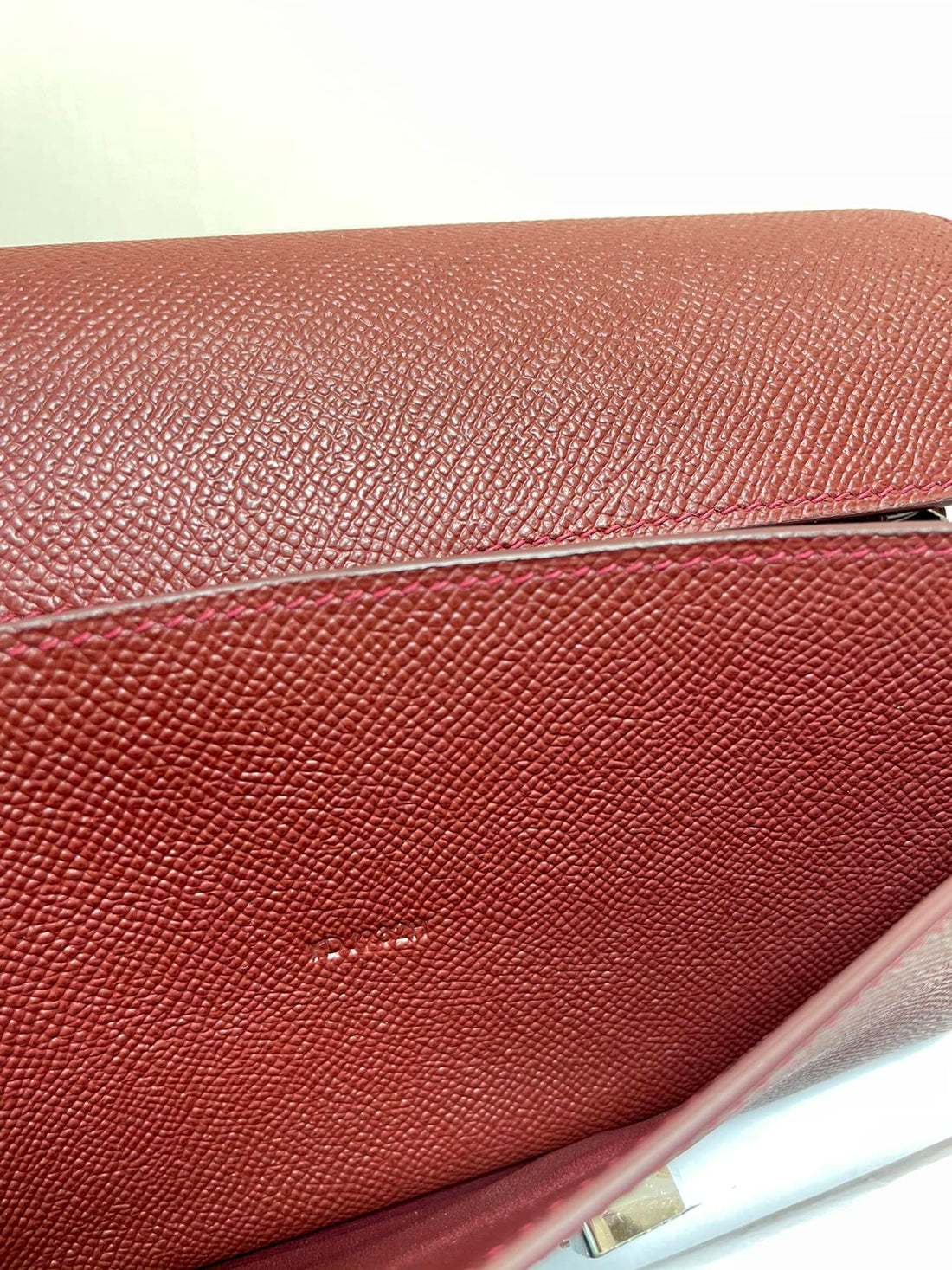 Constance To Go 20.5 Burgundy Epsom Silver Hardware