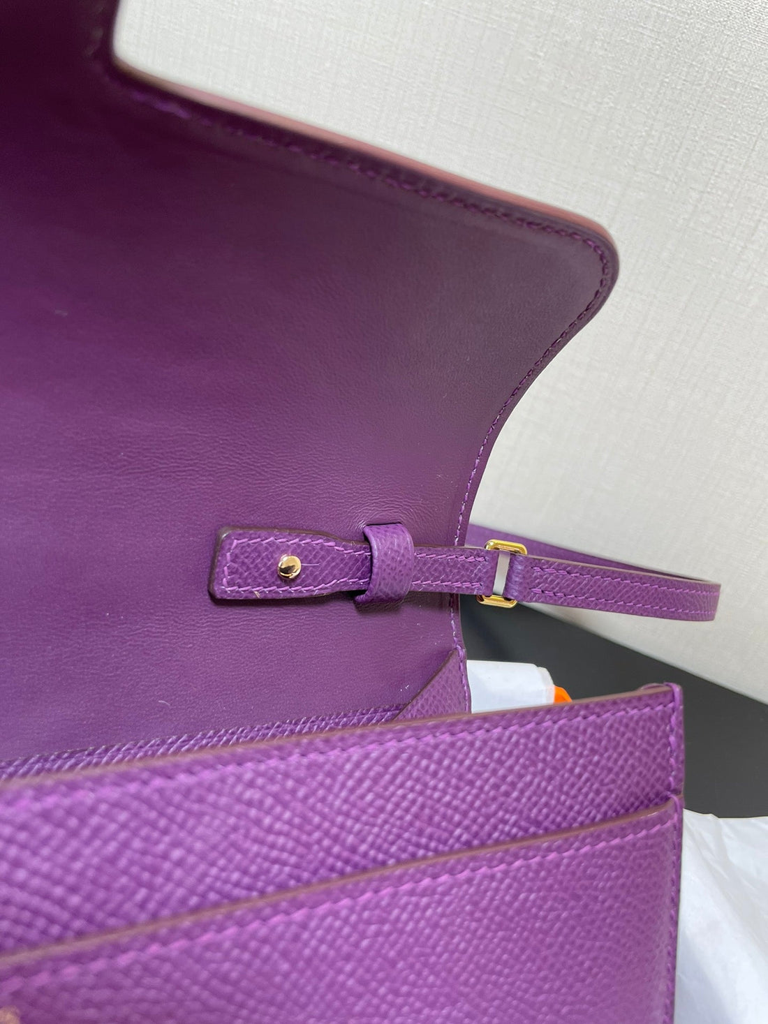 Constance To Go 20.5 Purple Epsom Gold Hardware