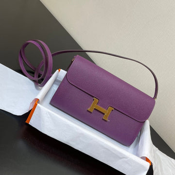 Constance To Go 20.5 Purple Epsom Gold Hardware