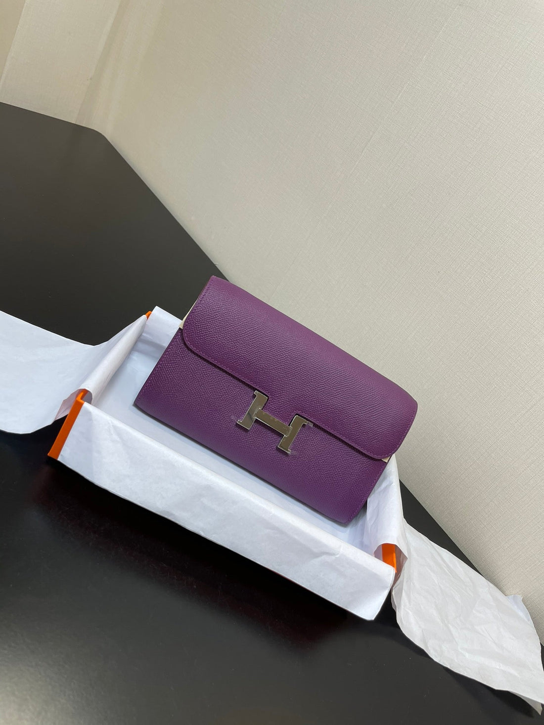 Constance To Go 20.5 Purple Epsom Silver Hardware
