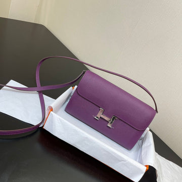 Constance To Go 20.5 Purple Epsom Silver Hardware