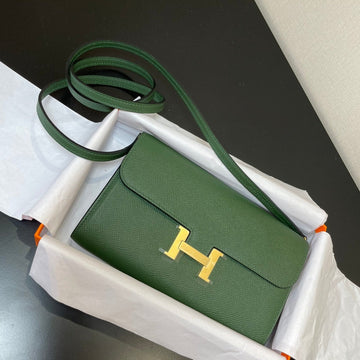 Constance To Go 20.5 Dark Green Epsom Gold Hardware