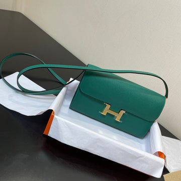 Constance To Go 20.5 Blue Green Epsom Gold Hardware