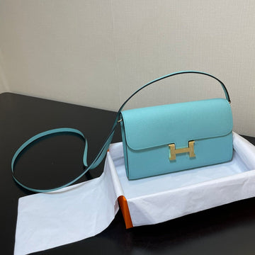 Constance To Go 20.5 Tiffany Blue Epsom Gold Hardware