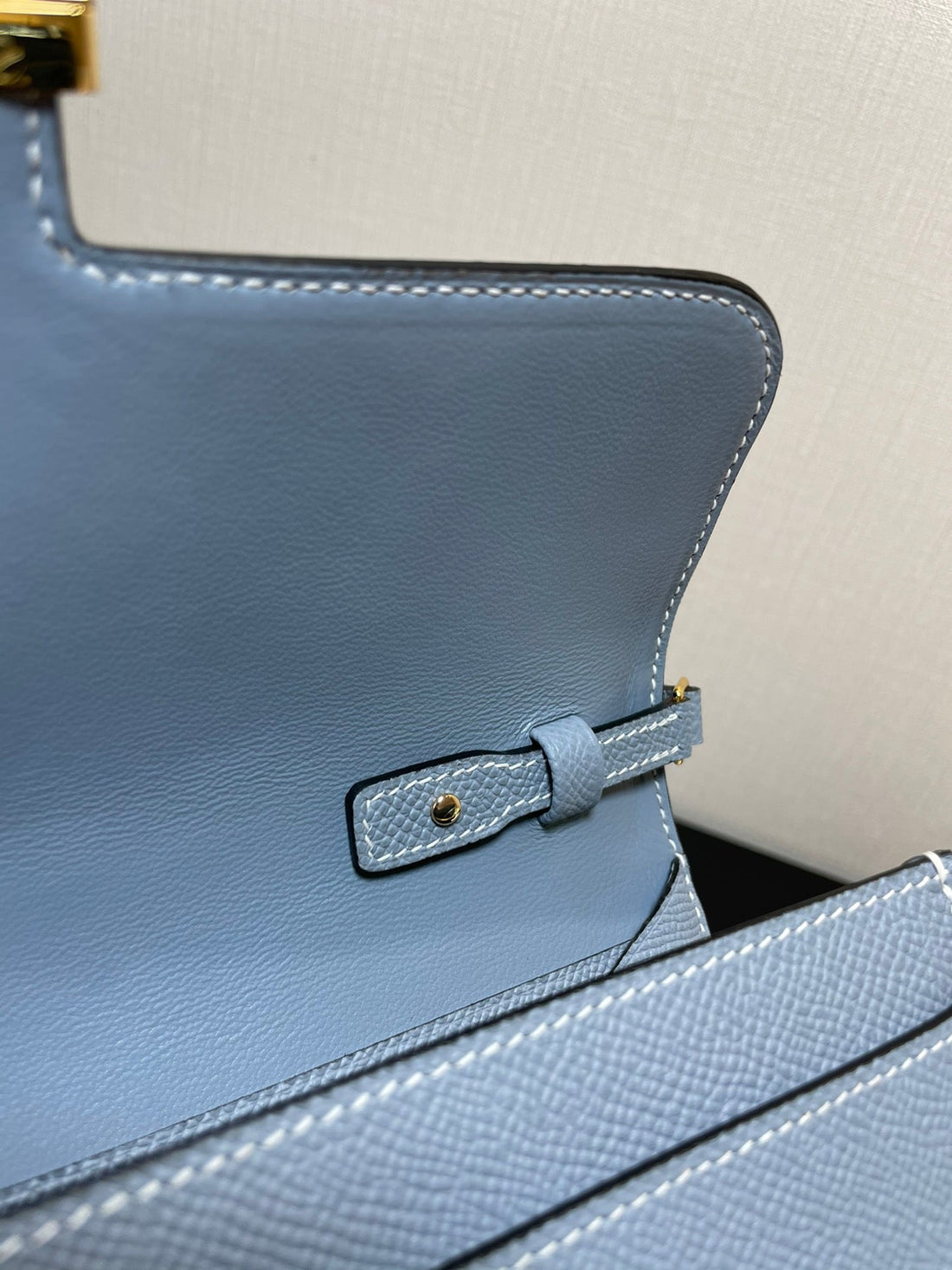 Constance To Go 20.5 Cerulean Blue Epsom Gold Hardware