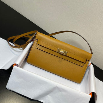 Kelly To Go Wallet 20.5 Kraft Epsom Gold Hardware