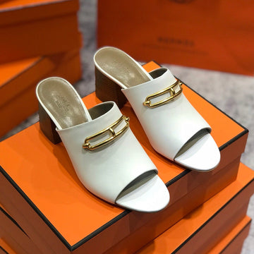 Camilla Mule 65 White Calfskin