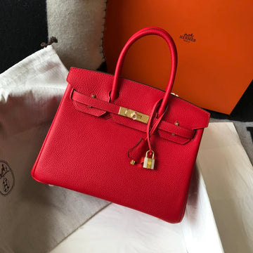 HM Birkin 35CM Red Togo Leather Gold Hardware