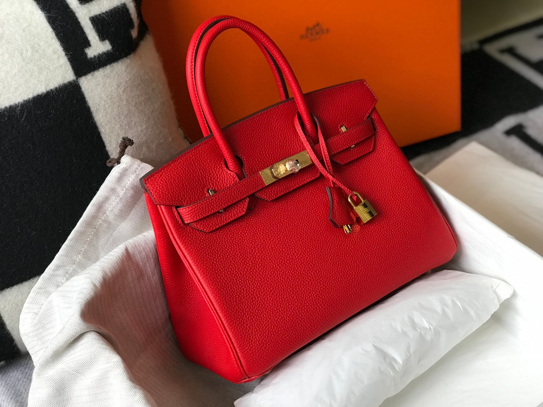 HM Birkin 35CM Red Togo Leather Gold Hardware