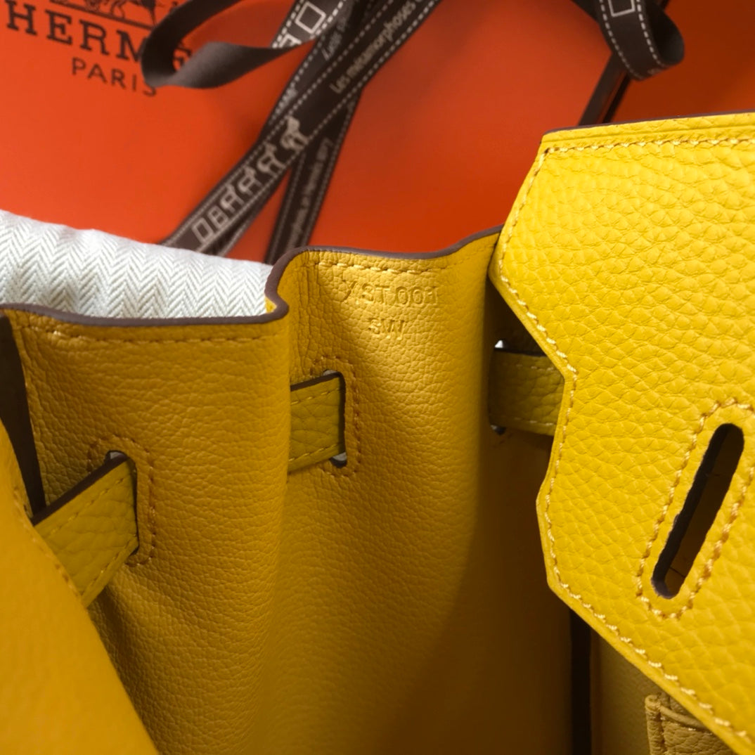 HM Birkin Amber Yellow Togo Leather Gold Hardware
