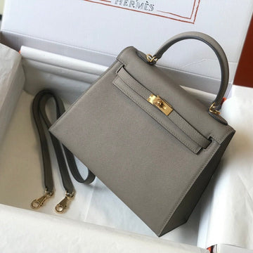 HM Kelly 32CM Dark Grey Epsom Leather Gold Hardware