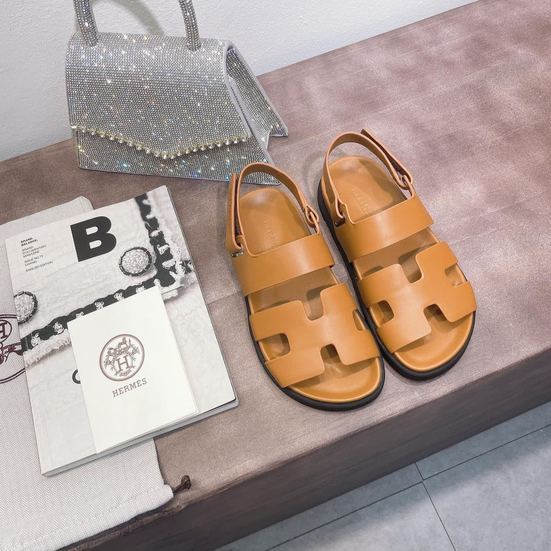 Hm Genius Sandal Copper Calfskin