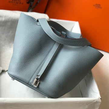 Picotin Lock 22 Stone Blue Togo Shw