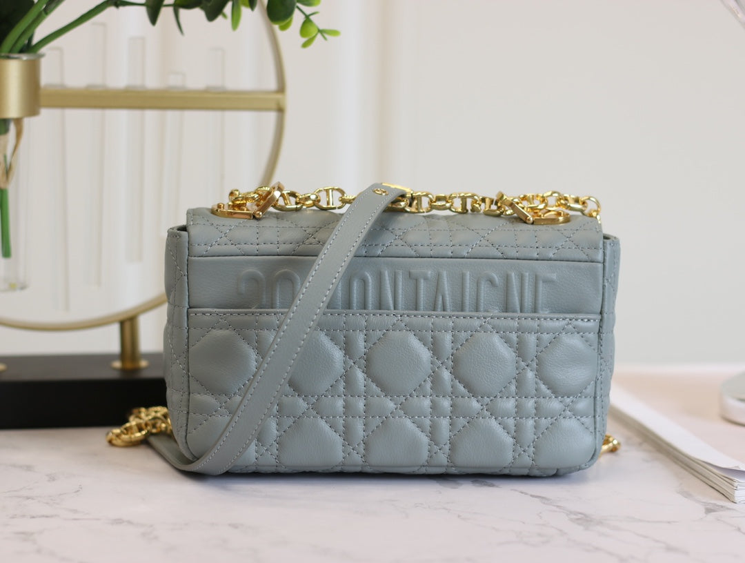 Caro Mini Bag 20 In Light Blue Calfskin