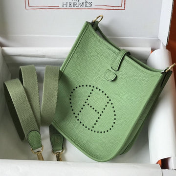Mini Evelyne 18CM Dark Green Togo Ghw