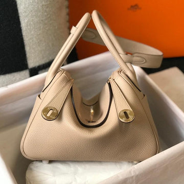 HM Lindy 26 Bag Beige Taurillon Clemence Leather