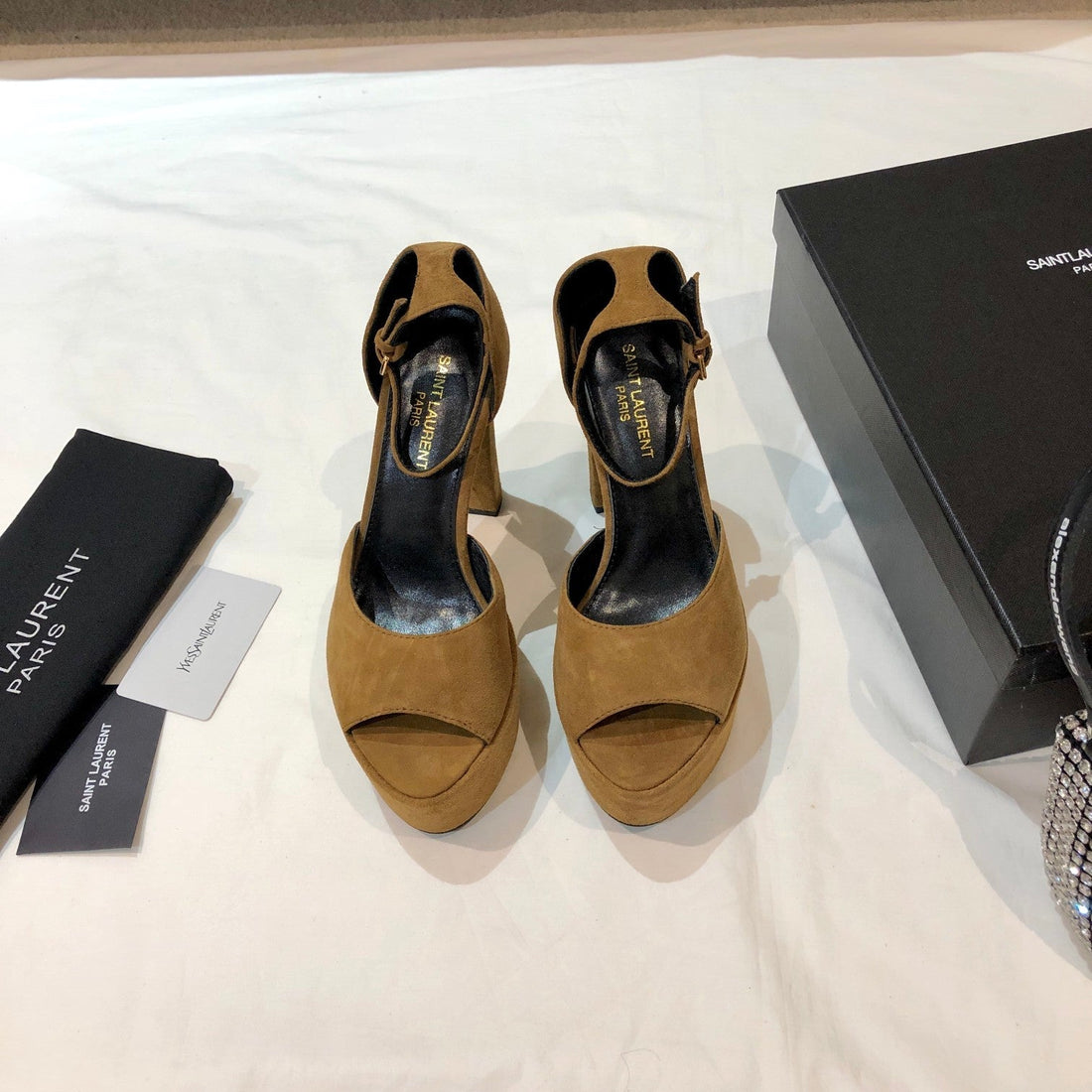 Sl Jodie 135 Platform Sandals Goldenrod Suede