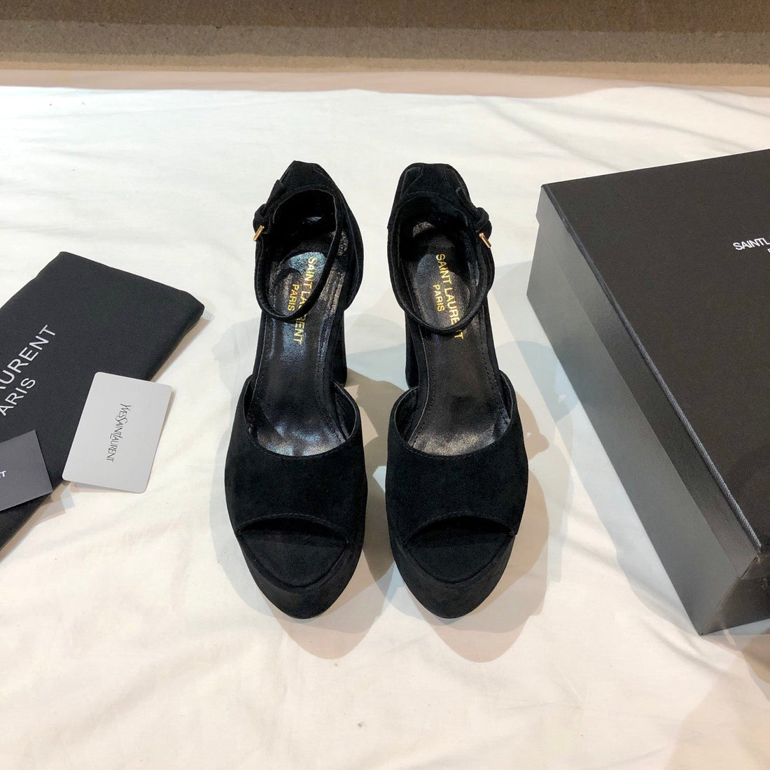 Sl Jodie 135 Platform Sandals Black Suede