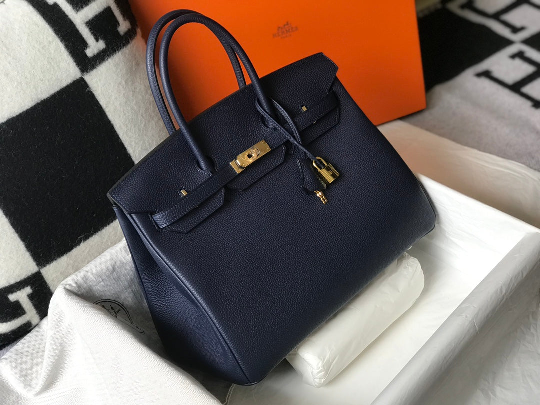 HM Birkin 35CM Navy Togo Leather Gold Hardware