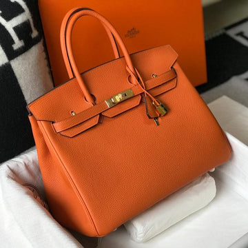 HM Birkin 35CM Bag Orange Togo Gold Hardware