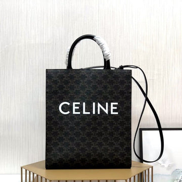 Small Vertical Cabas 28CM All Black Triomphe Canvas